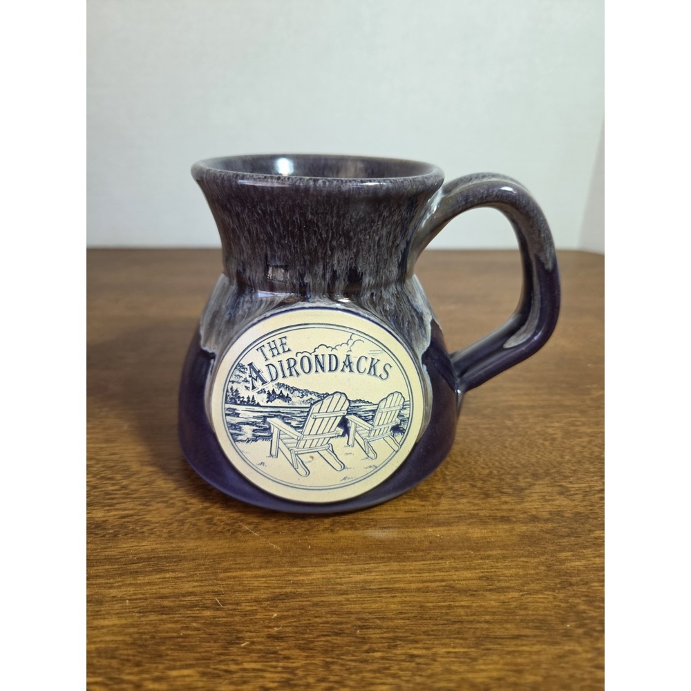 The Adirondacks "Looking Over Lake" No Spill Pottery Mug